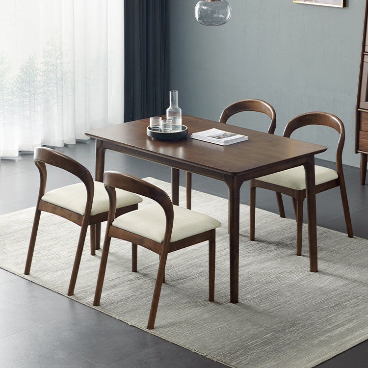 Rectangle Hickory Wooden Dining Table Modern Table in Nature with 4 Legs Clearhalo ' dining_table' 'Dining Tables & Seating' 'Dining Tables' 'furn' 'furn_dining_table' 'Furniture' 'furniture_dining_table' 'Kitchen & Dining Furniture' 'kitchen&dining_furn' 'kitchen' 'kitchen_dining_table' 3815989