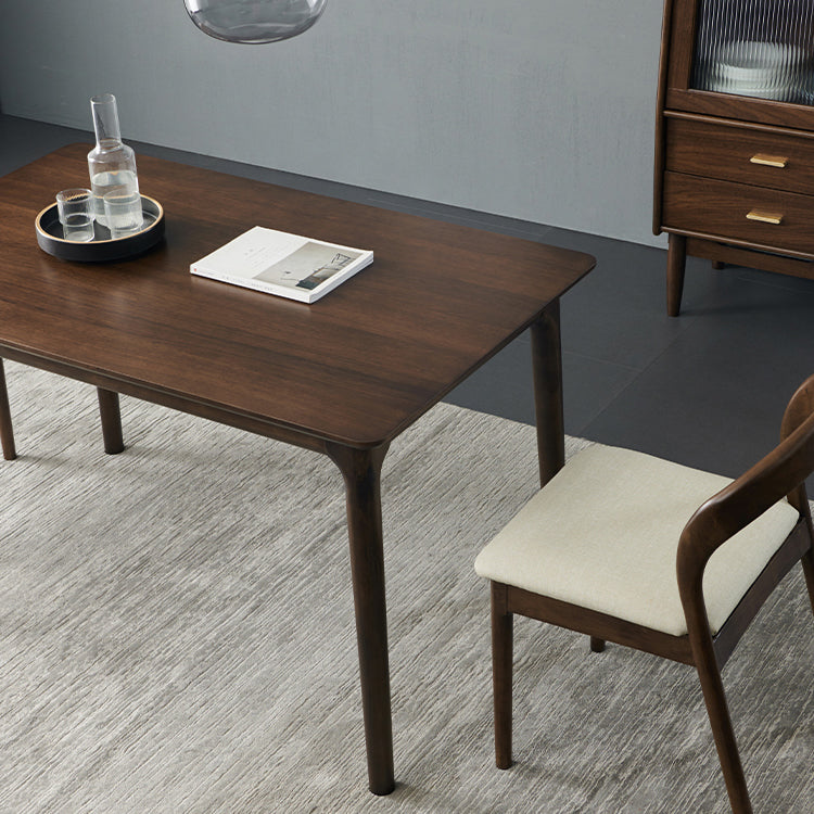 Rectangle Hickory Wooden Dining Table Modern Table in Nature with 4 Legs Clearhalo ' dining_table' 'Dining Tables & Seating' 'Dining Tables' 'furn' 'furn_dining_table' 'Furniture' 'furniture_dining_table' 'Kitchen & Dining Furniture' 'kitchen&dining_furn' 'kitchen' 'kitchen_dining_table' 3815990