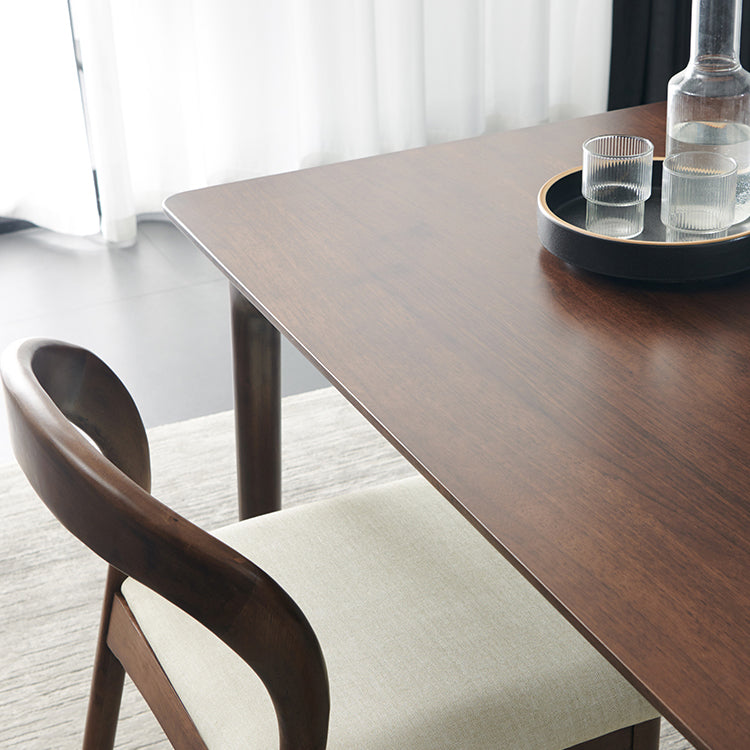 Rectangle Hickory Wooden Dining Table Modern Table in Nature with 4 Legs Clearhalo ' dining_table' 'Dining Tables & Seating' 'Dining Tables' 'furn' 'furn_dining_table' 'Furniture' 'furniture_dining_table' 'Kitchen & Dining Furniture' 'kitchen&dining_furn' 'kitchen' 'kitchen_dining_table' 3815992