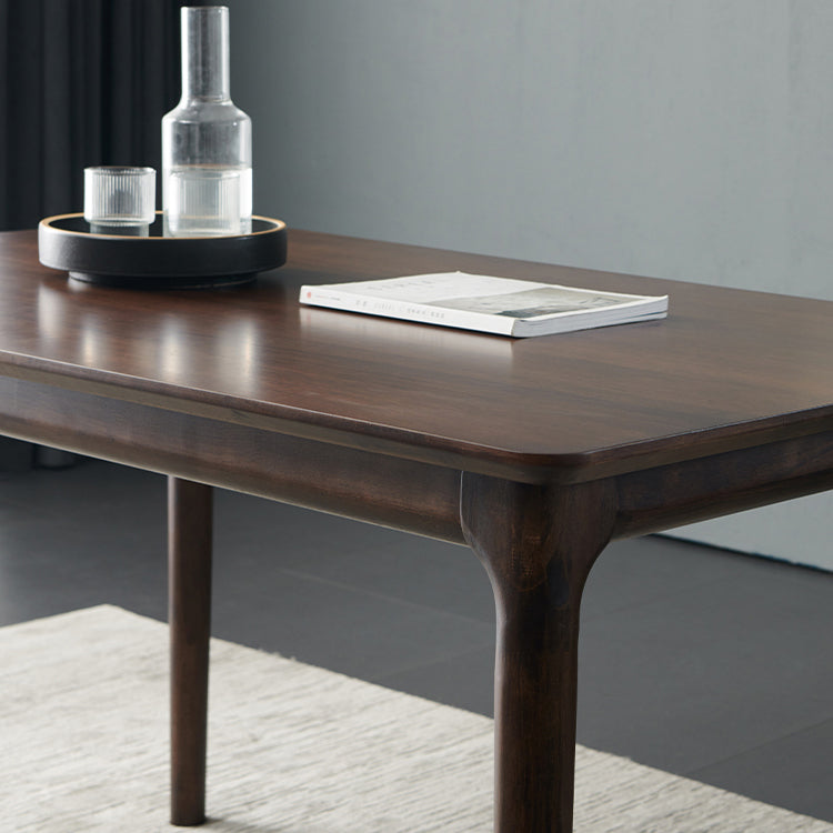 Rectangle Hickory Wooden Dining Table Modern Table in Nature with 4 Legs Clearhalo ' dining_table' 'Dining Tables & Seating' 'Dining Tables' 'furn' 'furn_dining_table' 'Furniture' 'furniture_dining_table' 'Kitchen & Dining Furniture' 'kitchen&dining_furn' 'kitchen' 'kitchen_dining_table' 3815994