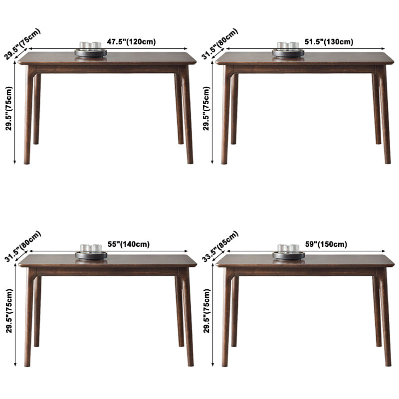Rectangle Hickory Wooden Dining Table Modern Table in Nature with 4 Legs Clearhalo ' dining_table' 'Dining Tables & Seating' 'Dining Tables' 'furn' 'furn_dining_table' 'Furniture' 'furniture_dining_table' 'Kitchen & Dining Furniture' 'kitchen&dining_furn' 'kitchen' 'kitchen_dining_table' 3815998