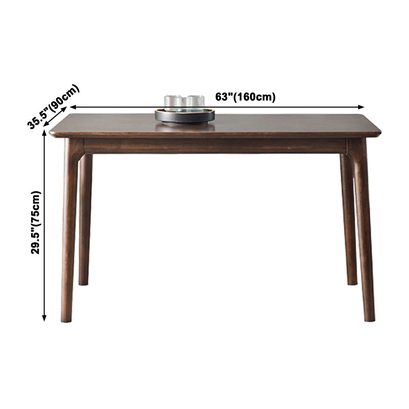 Rectangle Hickory Wooden Dining Table Modern Table in Nature with 4 Legs Clearhalo ' dining_table' 'Dining Tables & Seating' 'Dining Tables' 'furn' 'furn_dining_table' 'Furniture' 'furniture_dining_table' 'Kitchen & Dining Furniture' 'kitchen&dining_furn' 'kitchen' 'kitchen_dining_table' 3815999