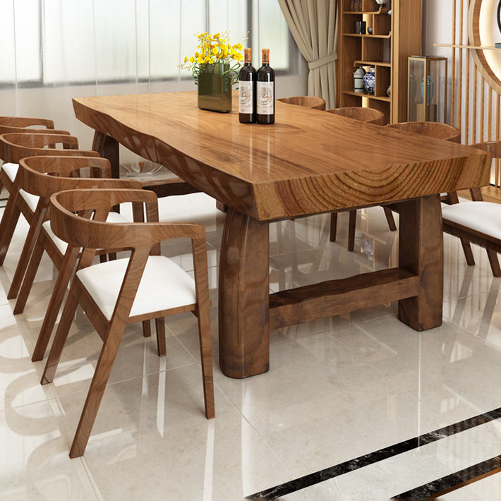 Simple Solid Wood Brown Dining Table Rectangle Shape Standard Dining Table for Kitchen Clearhalo ' dining_table' 'Dining Tables & Seating' 'Dining Tables' 'furn' 'furn_dining_table' 'Furniture' 'furniture_dining_table' 'Kitchen & Dining Furniture' 'kitchen&dining_furn' 'kitchen' 'kitchen_dining_table' 3816001