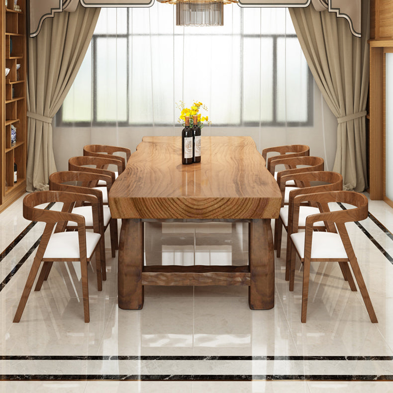Simple Solid Wood Brown Dining Table Rectangle Shape Standard Dining Table for Kitchen Clearhalo ' dining_table' 'Dining Tables & Seating' 'Dining Tables' 'furn' 'furn_dining_table' 'Furniture' 'furniture_dining_table' 'Kitchen & Dining Furniture' 'kitchen&dining_furn' 'kitchen' 'kitchen_dining_table' 3816006