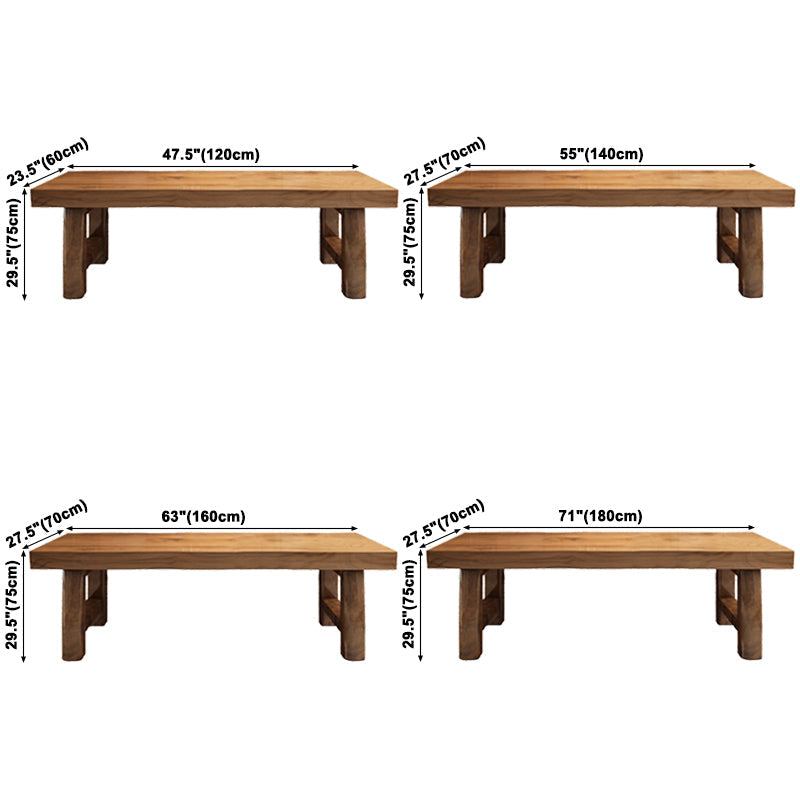 Simple Solid Wood Brown Dining Table Rectangle Shape Standard Dining Table for Kitchen Clearhalo ' dining_table' 'Dining Tables & Seating' 'Dining Tables' 'furn' 'furn_dining_table' 'Furniture' 'furniture_dining_table' 'Kitchen & Dining Furniture' 'kitchen&dining_furn' 'kitchen' 'kitchen_dining_table' 3816009