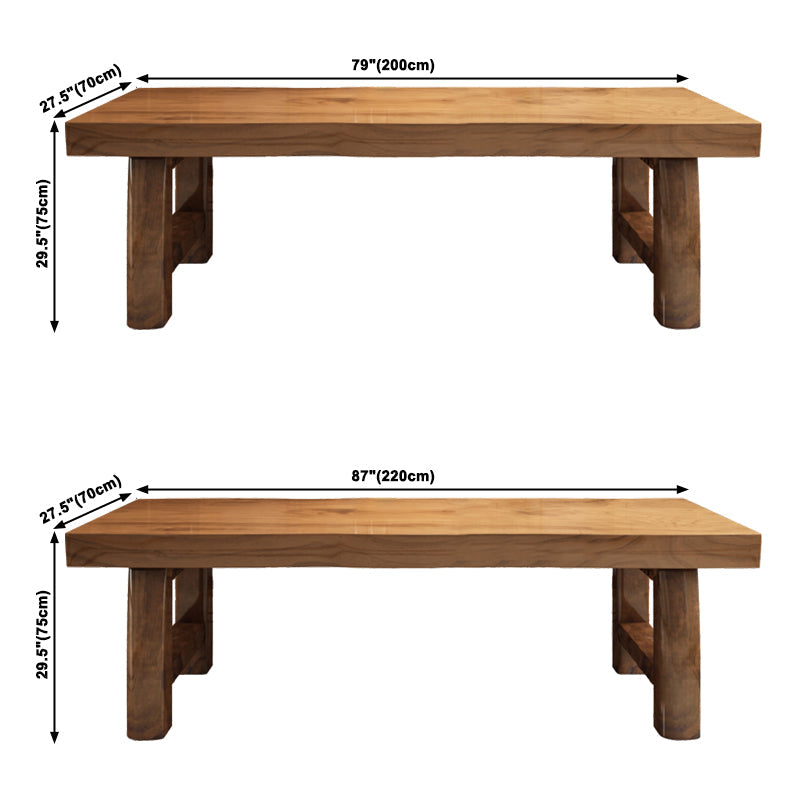 Simple Solid Wood Brown Dining Table Rectangle Shape Standard Dining Table for Kitchen Clearhalo ' dining_table' 'Dining Tables & Seating' 'Dining Tables' 'furn' 'furn_dining_table' 'Furniture' 'furniture_dining_table' 'Kitchen & Dining Furniture' 'kitchen&dining_furn' 'kitchen' 'kitchen_dining_table' 3816010