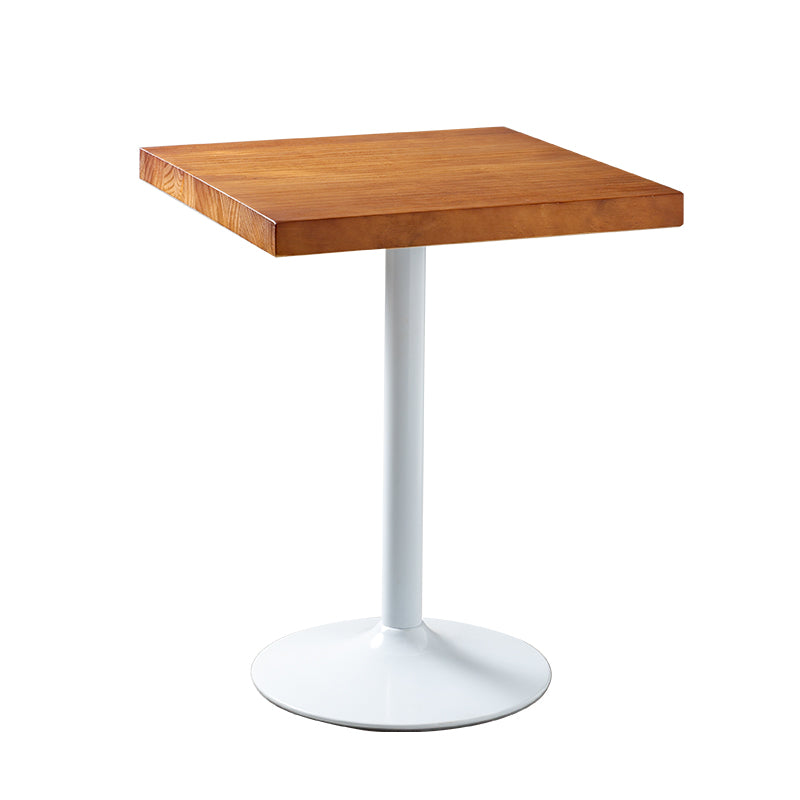 Solid Wood Industrial Dining Table Brown Top Table with White Frame for Dinning Room Square Without Chairs Clearhalo ' dining_table' 'Dining Tables & Seating' 'Dining Tables' 'furn' 'furn_dining_table' 'Furniture' 'furniture_dining_table' 'Kitchen & Dining Furniture' 'kitchen&dining_furn' 'kitchen' 'kitchen_dining_table' 3816012