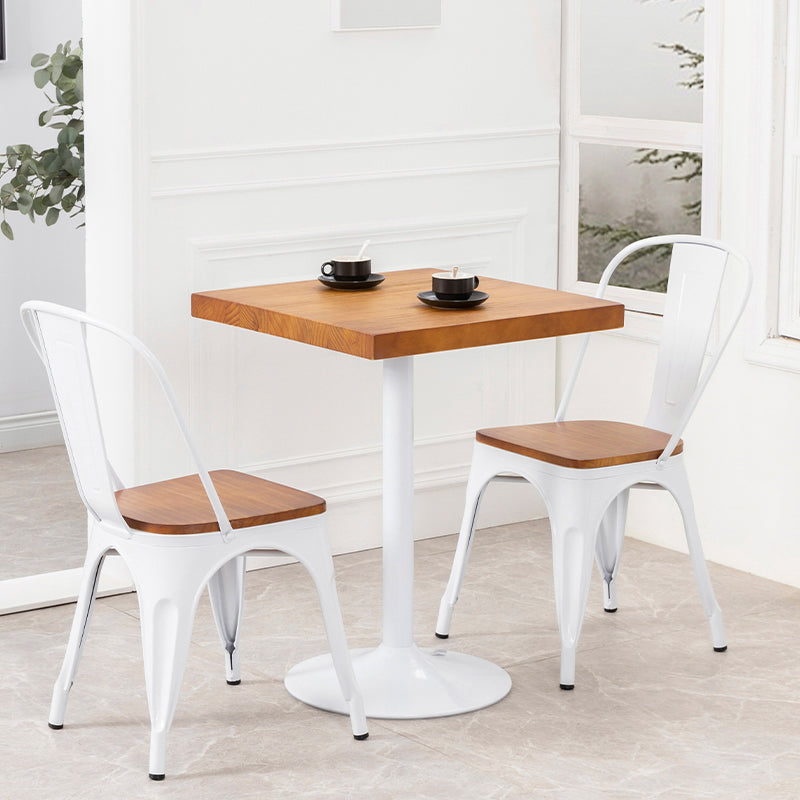 Solid Wood Industrial Dining Table Brown Top Table with White Frame for Dinning Room Clearhalo ' dining_table' 'Dining Tables & Seating' 'Dining Tables' 'furn' 'furn_dining_table' 'Furniture' 'furniture_dining_table' 'Kitchen & Dining Furniture' 'kitchen&dining_furn' 'kitchen' 'kitchen_dining_table' 3816015