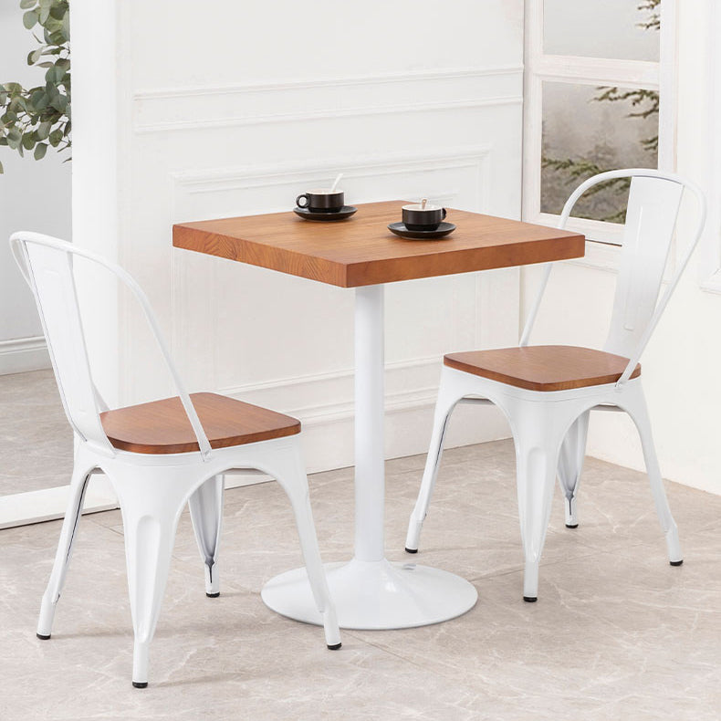 Solid Wood Industrial Dining Table Brown Top Table with White Frame for Dinning Room Clearhalo ' dining_table' 'Dining Tables & Seating' 'Dining Tables' 'furn' 'furn_dining_table' 'Furniture' 'furniture_dining_table' 'Kitchen & Dining Furniture' 'kitchen&dining_furn' 'kitchen' 'kitchen_dining_table' 3816021