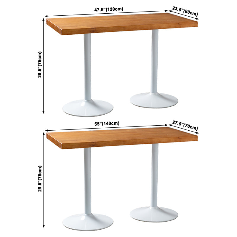 Solid Wood Industrial Dining Table Brown Top Table with White Frame for Dinning Room Clearhalo ' dining_table' 'Dining Tables & Seating' 'Dining Tables' 'furn' 'furn_dining_table' 'Furniture' 'furniture_dining_table' 'Kitchen & Dining Furniture' 'kitchen&dining_furn' 'kitchen' 'kitchen_dining_table' 3816023