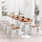 Solid Wood Industrial Dining Table Brown Top Table with White Frame for Dinning Room Clearhalo ' dining_table' 'Dining Tables & Seating' 'Dining Tables' 'furn' 'furn_dining_table' 'Furniture' 'furniture_dining_table' 'Kitchen & Dining Furniture' 'kitchen&dining_furn' 'kitchen' 'kitchen_dining_table' 3816025