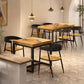 Solid Wood Industrial Dining Table Trestle Base Square Table for Dinning Room Clearhalo ' dining_table' 'Dining Tables & Seating' 'Dining Tables' 'furn' 'furn_dining_table' 'Furniture' 'furniture_dining_table' 'Kitchen & Dining Furniture' 'kitchen&dining_furn' 'kitchen' 'kitchen_dining_table' 3816029