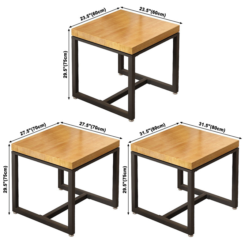 Solid Wood Industrial Dining Table Trestle Base Square Table for Dinning Room Clearhalo ' dining_table' 'Dining Tables & Seating' 'Dining Tables' 'furn' 'furn_dining_table' 'Furniture' 'furniture_dining_table' 'Kitchen & Dining Furniture' 'kitchen&dining_furn' 'kitchen' 'kitchen_dining_table' 3816035