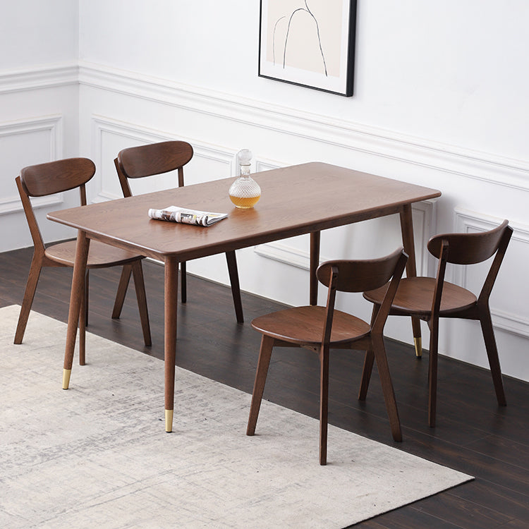 Rectangle Wood Dining Table Modern White Oak Table in Nature with 4 Legs Clearhalo ' dining_table' 'Dining Tables & Seating' 'Dining Tables' 'furn' 'furn_dining_table' 'Furniture' 'furniture_dining_table' 'Kitchen & Dining Furniture' 'kitchen&dining_furn' 'kitchen' 'kitchen_dining_table' 3816037