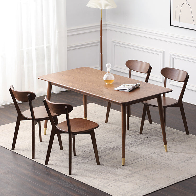 Rectangle Wood Dining Table Modern White Oak Table in Nature with 4 Legs Clearhalo ' dining_table' 'Dining Tables & Seating' 'Dining Tables' 'furn' 'furn_dining_table' 'Furniture' 'furniture_dining_table' 'Kitchen & Dining Furniture' 'kitchen&dining_furn' 'kitchen' 'kitchen_dining_table' 3816046