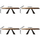 Rectangle Solid Wood Table Modern Dining Table with Metal Pedestal Base Clearhalo ' dining_table' 'Dining Tables & Seating' 'Dining Tables' 'furn' 'furn_dining_table' 'Furniture' 'furniture_dining_table' 'Kitchen & Dining Furniture' 'kitchen&dining_furn' 'kitchen' 'kitchen_dining_table' 3816057
