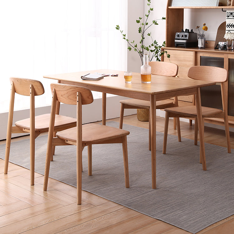 Contemporary Style 4-foot Furniture Solid Wood Dining Table Rectangle for Home Clearhalo ' dining_table' 'Dining Tables & Seating' 'Dining Tables' 'furn' 'furn_dining_table' 'Furniture' 'furniture_dining_table' 'Kitchen & Dining Furniture' 'kitchen&dining_furn' 'kitchen' 'kitchen_dining_table' 3816060