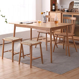 Contemporary Style 4-foot Furniture Solid Wood Dining Table Rectangle for Home Clearhalo ' dining_table' 'Dining Tables & Seating' 'Dining Tables' 'furn' 'furn_dining_table' 'Furniture' 'furniture_dining_table' 'Kitchen & Dining Furniture' 'kitchen&dining_furn' 'kitchen' 'kitchen_dining_table' 3816061