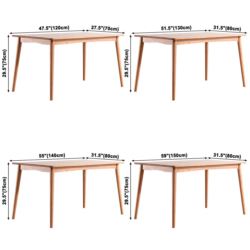 Contemporary Style 4-foot Furniture Solid Wood Dining Table Rectangle for Home Clearhalo ' dining_table' 'Dining Tables & Seating' 'Dining Tables' 'furn' 'furn_dining_table' 'Furniture' 'furniture_dining_table' 'Kitchen & Dining Furniture' 'kitchen&dining_furn' 'kitchen' 'kitchen_dining_table' 3816069