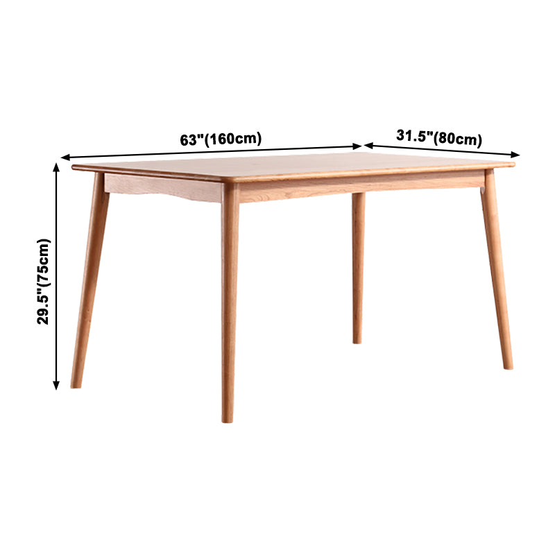 Contemporary Style 4-foot Furniture Solid Wood Dining Table Rectangle for Home Clearhalo ' dining_table' 'Dining Tables & Seating' 'Dining Tables' 'furn' 'furn_dining_table' 'Furniture' 'furniture_dining_table' 'Kitchen & Dining Furniture' 'kitchen&dining_furn' 'kitchen' 'kitchen_dining_table' 3816070