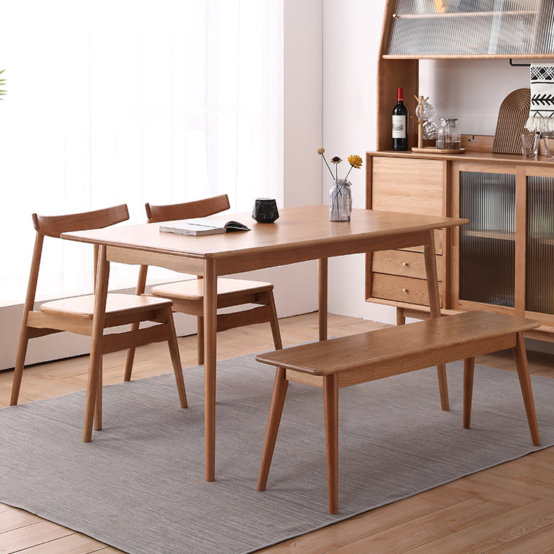 Contemporary Style 4-foot Furniture Solid Wood Dining Table Rectangle for Home Clearhalo ' dining_table' 'Dining Tables & Seating' 'Dining Tables' 'furn' 'furn_dining_table' 'Furniture' 'furniture_dining_table' 'Kitchen & Dining Furniture' 'kitchen&dining_furn' 'kitchen' 'kitchen_dining_table' 3816071