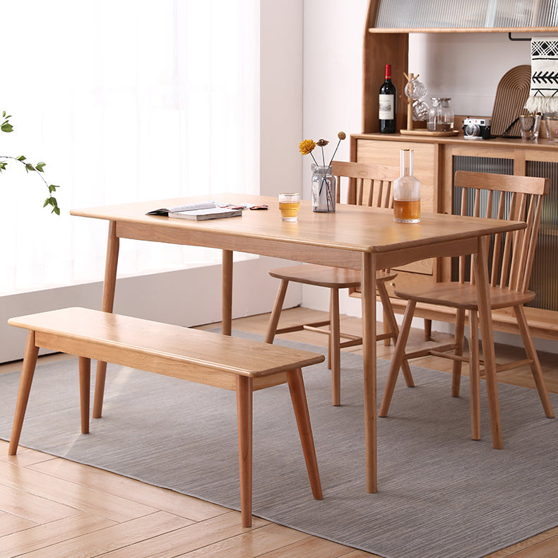 Contemporary Style 4-foot Furniture Solid Wood Dining Table Rectangle for Home Clearhalo ' dining_table' 'Dining Tables & Seating' 'Dining Tables' 'furn' 'furn_dining_table' 'Furniture' 'furniture_dining_table' 'Kitchen & Dining Furniture' 'kitchen&dining_furn' 'kitchen' 'kitchen_dining_table' 3816072
