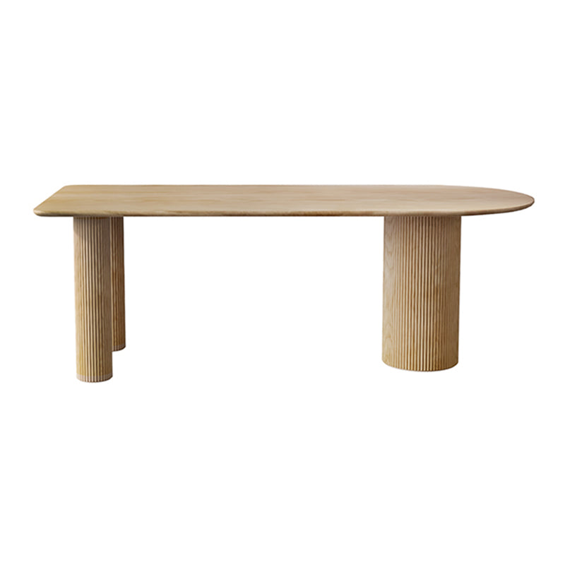 Simplicity Style Pine Freeform Solid Wood Dining Table 3 Legs Base Table for Home Without Chairs Clearhalo ' dining_table' 'Dining Tables & Seating' 'Dining Tables' 'furn' 'furn_dining_table' 'Furniture' 'furniture_dining_table' 'Kitchen & Dining Furniture' 'kitchen&dining_furn' 'kitchen' 'kitchen_dining_table' 3816078