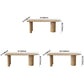 Simplicity Style Pine Freeform Solid Wood Dining Table 3 Legs Base Table for Home Clearhalo ' dining_table' 'Dining Tables & Seating' 'Dining Tables' 'furn' 'furn_dining_table' 'Furniture' 'furniture_dining_table' 'Kitchen & Dining Furniture' 'kitchen&dining_furn' 'kitchen' 'kitchen_dining_table' 3816083