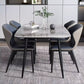 Contemporary Rectangle Dining Table Grey Sintered Stone Dining Table with 4 Black Legs Clearhalo ' dining_table' 'Dining Tables & Seating' 'Dining Tables' 'furn' 'furn_dining_table' 'Furniture' 'furniture_dining_table' 'Kitchen & Dining Furniture' 'kitchen&dining_furn' 'kitchen' 'kitchen_dining_table' 3816085