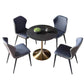 Round Two-Color Dining Table Sintered Stone Table Luxury with Tulip Base Clearhalo ' dining_table' 'Dining Tables & Seating' 'Dining Tables' 'furn' 'furn_dining_table' 'Furniture' 'furniture_dining_table' 'Kitchen & Dining Furniture' 'kitchen&dining_furn' 'kitchen' 'kitchen_dining_table' 3816102
