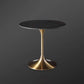Round Two-Color Dining Table Sintered Stone Table Luxury with Tulip Base Black Without Chairs Clearhalo ' dining_table' 'Dining Tables & Seating' 'Dining Tables' 'furn' 'furn_dining_table' 'Furniture' 'furniture_dining_table' 'Kitchen & Dining Furniture' 'kitchen&dining_furn' 'kitchen' 'kitchen_dining_table' 3816104