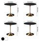 Round Two-Color Dining Table Sintered Stone Table Luxury with Tulip Base Clearhalo ' dining_table' 'Dining Tables & Seating' 'Dining Tables' 'furn' 'furn_dining_table' 'Furniture' 'furniture_dining_table' 'Kitchen & Dining Furniture' 'kitchen&dining_furn' 'kitchen' 'kitchen_dining_table' 3816110