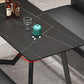 Industrial Sintered Stone Dinner Room Kitchen Table Black Metal Base Table for Dinning Room Clearhalo ' dining_table' 'Dining Tables & Seating' 'Dining Tables' 'furn' 'furn_dining_table' 'Furniture' 'furniture_dining_table' 'Kitchen & Dining Furniture' 'kitchen&dining_furn' 'kitchen' 'kitchen_dining_table' 3816118