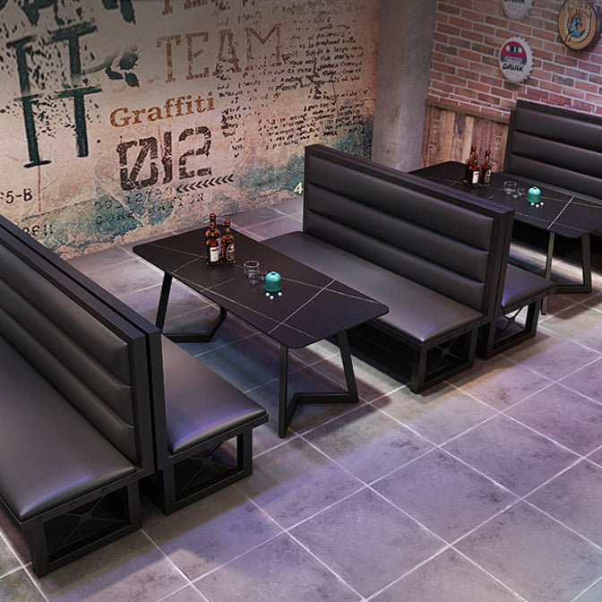 Industrial Sintered Stone Dinner Room Kitchen Table Black Metal Base Table for Dinning Room Clearhalo ' dining_table' 'Dining Tables & Seating' 'Dining Tables' 'furn' 'furn_dining_table' 'Furniture' 'furniture_dining_table' 'Kitchen & Dining Furniture' 'kitchen&dining_furn' 'kitchen' 'kitchen_dining_table' 3816125