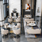Round Tulip Base Dinette Table Traditional Luxury Stone Dining Room Collection Clearhalo ' dining_table' 'Dining Tables & Seating' 'Dining Tables' 'furn' 'furn_dining_table' 'Furniture' 'furniture_dining_table' 'Kitchen & Dining Furniture' 'kitchen&dining_furn' 'kitchen' 'kitchen_dining_table' 3816129