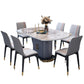 Extendable Round Dining Table Modern Adjustable Sintered Stone Top Table with Storage Pedestal Clearhalo ' dining_table' 'Dining Tables & Seating' 'Dining Tables' 'furn' 'furn_dining_table' 'Furniture' 'furniture_dining_table' 'Kitchen & Dining Furniture' 'kitchen&dining_furn' 'kitchen' 'kitchen_dining_table' 3816146