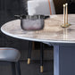 Extendable Round Dining Table Modern Adjustable Sintered Stone Top Table with Storage Pedestal Clearhalo ' dining_table' 'Dining Tables & Seating' 'Dining Tables' 'furn' 'furn_dining_table' 'Furniture' 'furniture_dining_table' 'Kitchen & Dining Furniture' 'kitchen&dining_furn' 'kitchen' 'kitchen_dining_table' 3816148