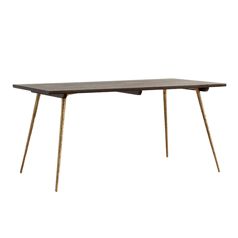 Oak Solid Wood Dining Table Traditional Luxury Dining Site Table with 4-foot Gold Without Chairs Clearhalo ' dining_table' 'Dining Tables & Seating' 'Dining Tables' 'furn' 'furn_dining_table' 'Furniture' 'furniture_dining_table' 'Kitchen & Dining Furniture' 'kitchen&dining_furn' 'kitchen' 'kitchen_dining_table' 3816161