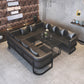 Industrial Sintered Stone Dinner Room Kitchen Table Black Sled Base Table for Dinning Room Clearhalo ' dining_table' 'Dining Tables & Seating' 'Dining Tables' 'furn' 'furn_dining_table' 'Furniture' 'furniture_dining_table' 'Kitchen & Dining Furniture' 'kitchen&dining_furn' 'kitchen' 'kitchen_dining_table' 3816172