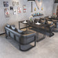 Industrial Sintered Stone Dinner Room Kitchen Table Black Sled Base Table for Dinning Room Clearhalo ' dining_table' 'Dining Tables & Seating' 'Dining Tables' 'furn' 'furn_dining_table' 'Furniture' 'furniture_dining_table' 'Kitchen & Dining Furniture' 'kitchen&dining_furn' 'kitchen' 'kitchen_dining_table' 3816180