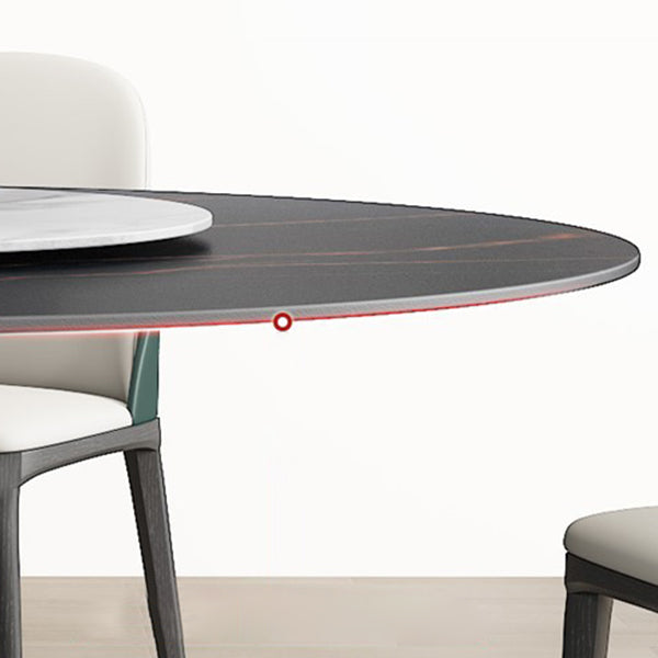 Modern Standard Round Shape Dining Table Sintered Stone Kitchen Dining Table with Pedestal Base Clearhalo ' dining_table' 'Dining Tables & Seating' 'Dining Tables' 'furn' 'furn_dining_table' 'Furniture' 'furniture_dining_table' 'Kitchen & Dining Furniture' 'kitchen&dining_furn' 'kitchen' 'kitchen_dining_table' 3816193