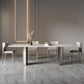Sintered Stone Top Dining Table Rectangle Table with Metal Double Pedestal Clearhalo ' dining_table' 'Dining Tables & Seating' 'Dining Tables' 'furn' 'furn_dining_table' 'Furniture' 'furniture_dining_table' 'Kitchen & Dining Furniture' 'kitchen&dining_furn' 'kitchen' 'kitchen_dining_table' 3816201