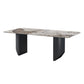 Sintered Stone Top Dining Table Rectangle Table with Metal Double Pedestal Gold Without Chairs Clearhalo ' dining_table' 'Dining Tables & Seating' 'Dining Tables' 'furn' 'furn_dining_table' 'Furniture' 'furniture_dining_table' 'Kitchen & Dining Furniture' 'kitchen&dining_furn' 'kitchen' 'kitchen_dining_table' 3816206