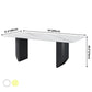 Sintered Stone Top Dining Table Rectangle Table with Metal Double Pedestal Clearhalo ' dining_table' 'Dining Tables & Seating' 'Dining Tables' 'furn' 'furn_dining_table' 'Furniture' 'furniture_dining_table' 'Kitchen & Dining Furniture' 'kitchen&dining_furn' 'kitchen' 'kitchen_dining_table' 3816211