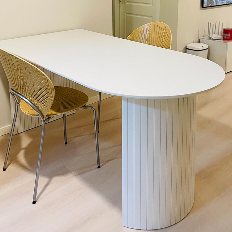 Contemporary Home Pine Solid Wood Dining Table Freeform Table with Double Pedestal Base Clearhalo ' dining_table' 'Dining Tables & Seating' 'Dining Tables' 'furn' 'furn_dining_table' 'Furniture' 'furniture_dining_table' 'Kitchen & Dining Furniture' 'kitchen&dining_furn' 'kitchen' 'kitchen_dining_table' 3816216