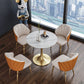Round Tulip Base Home Furniture Traditional Luxury Stone Dining Room Collection Clearhalo ' dining_table' 'Dining Tables & Seating' 'Dining Tables' 'furn' 'furn_dining_table' 'Furniture' 'furniture_dining_table' 'Kitchen & Dining Furniture' 'kitchen&dining_furn' 'kitchen' 'kitchen_dining_table' 3816232