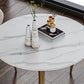 Round Tulip Base Home Furniture Traditional Luxury Stone Dining Room Collection Clearhalo ' dining_table' 'Dining Tables & Seating' 'Dining Tables' 'furn' 'furn_dining_table' 'Furniture' 'furniture_dining_table' 'Kitchen & Dining Furniture' 'kitchen&dining_furn' 'kitchen' 'kitchen_dining_table' 3816236