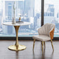 Round Tulip Base Home Furniture Traditional Luxury Stone Dining Room Collection Clearhalo ' dining_table' 'Dining Tables & Seating' 'Dining Tables' 'furn' 'furn_dining_table' 'Furniture' 'furniture_dining_table' 'Kitchen & Dining Furniture' 'kitchen&dining_furn' 'kitchen' 'kitchen_dining_table' 3816239