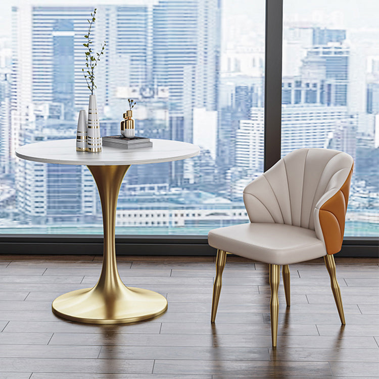 Round Tulip Base Home Furniture Traditional Luxury Stone Dining Room Collection Clearhalo ' dining_table' 'Dining Tables & Seating' 'Dining Tables' 'furn' 'furn_dining_table' 'Furniture' 'furniture_dining_table' 'Kitchen & Dining Furniture' 'kitchen&dining_furn' 'kitchen' 'kitchen_dining_table' 3816239
