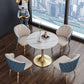 Round Tulip Base Home Furniture Traditional Luxury Stone Dining Room Collection Clearhalo ' dining_table' 'Dining Tables & Seating' 'Dining Tables' 'furn' 'furn_dining_table' 'Furniture' 'furniture_dining_table' 'Kitchen & Dining Furniture' 'kitchen&dining_furn' 'kitchen' 'kitchen_dining_table' 3816242